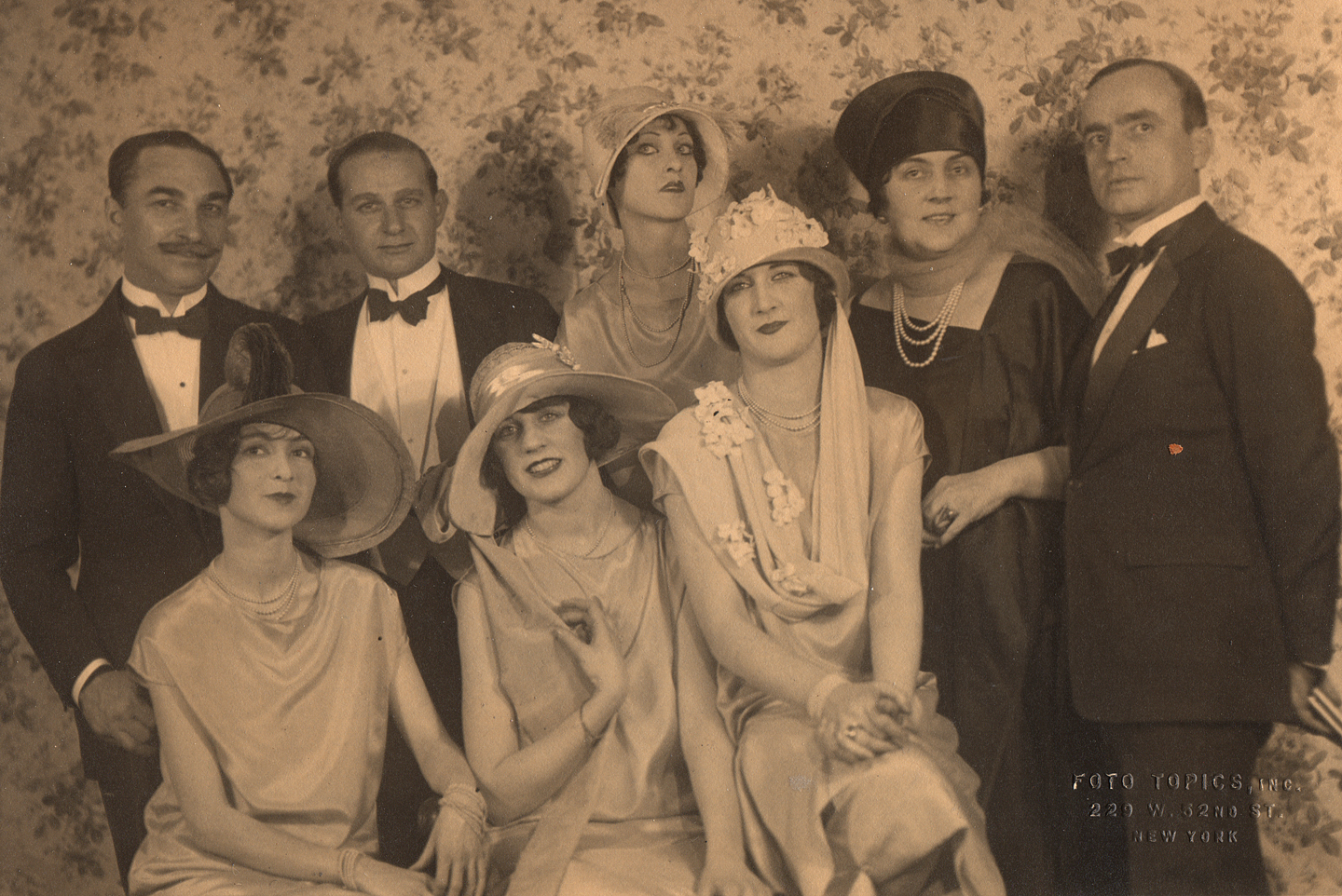 This theatrical group showcases the prize winners of the February 1925 Spring Millinery Show. My grandmother is the middle model in the front row. My great grandmother, Evelyn Lovejoy Ryan, is also in this photo, back row and second from the right.