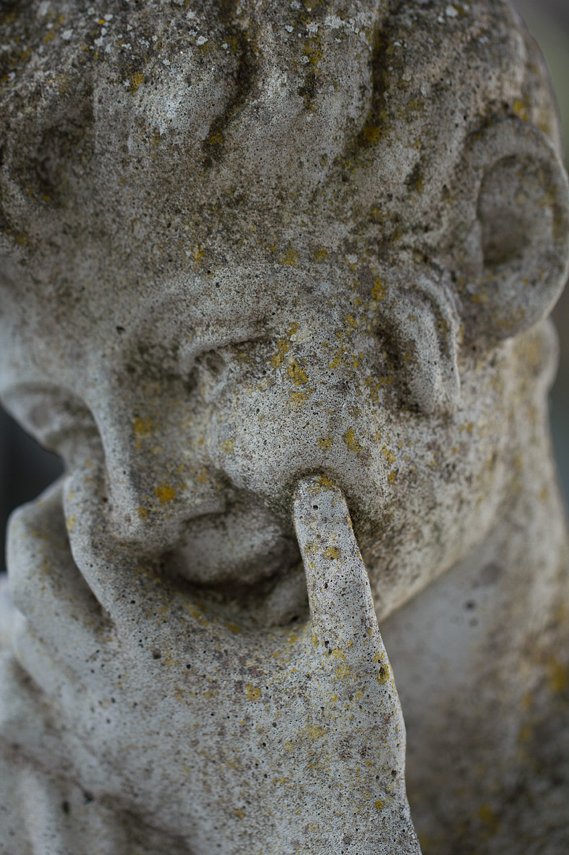 A detail of my cast stone statuette shot with my new macro lens.