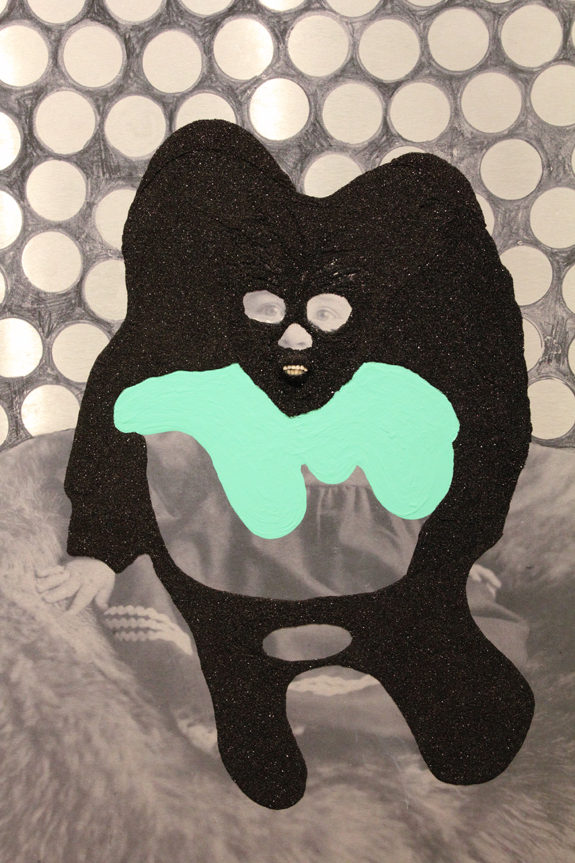 (above) Margaret Meehan, 'Molly,' 2010. Aluminum print, paint, glass glitter, 48 x 33 x 3 inches