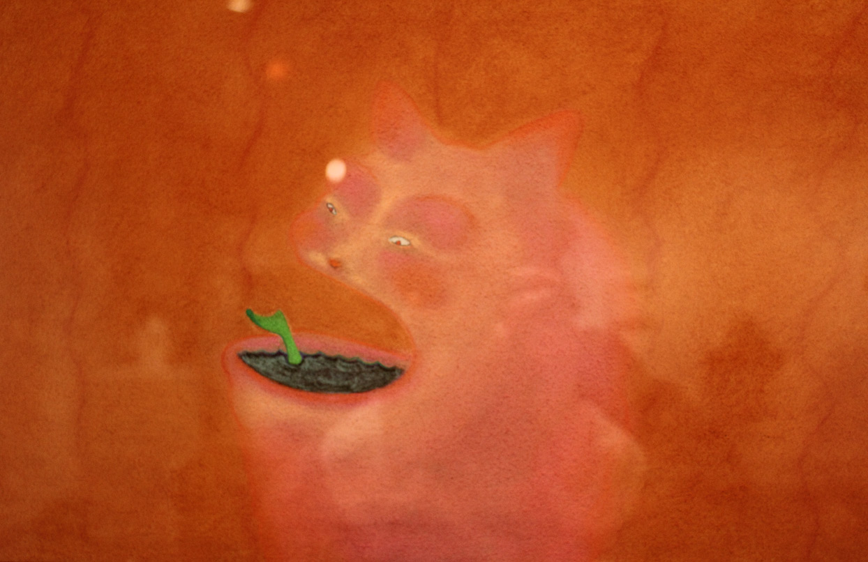 (above) Celia Eberle, 'Thirsty,' 2010. Pastel on paper, 16 x 20 inches