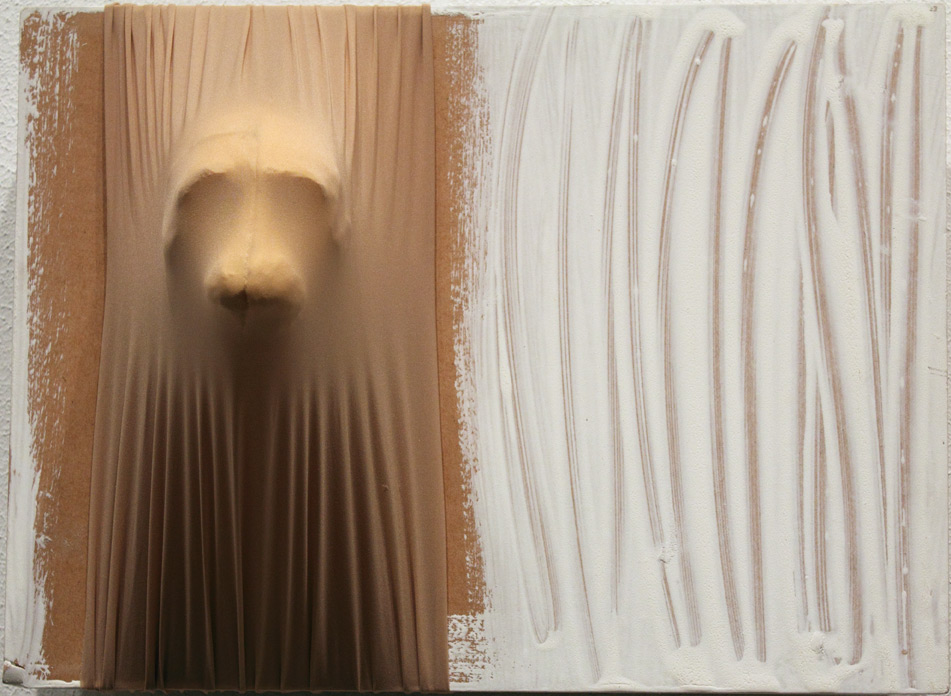 (above) Frances Bagley, 'Monkey Face,' 2010. Polyurethane foam and fabric, 11 x 16 x 5 inches