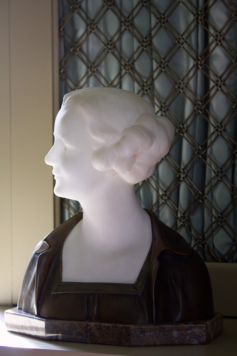 She was advertised as a rare 1920’s bronze and Carrara marble bust.