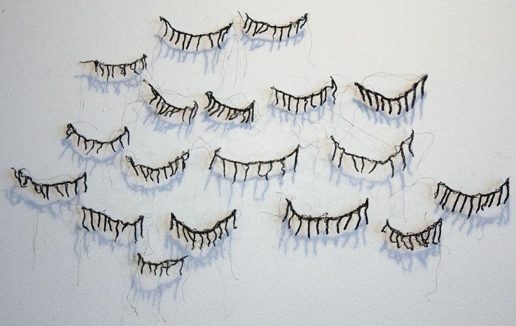 (above) 'The Eyelashes from Outer Space,' thread
