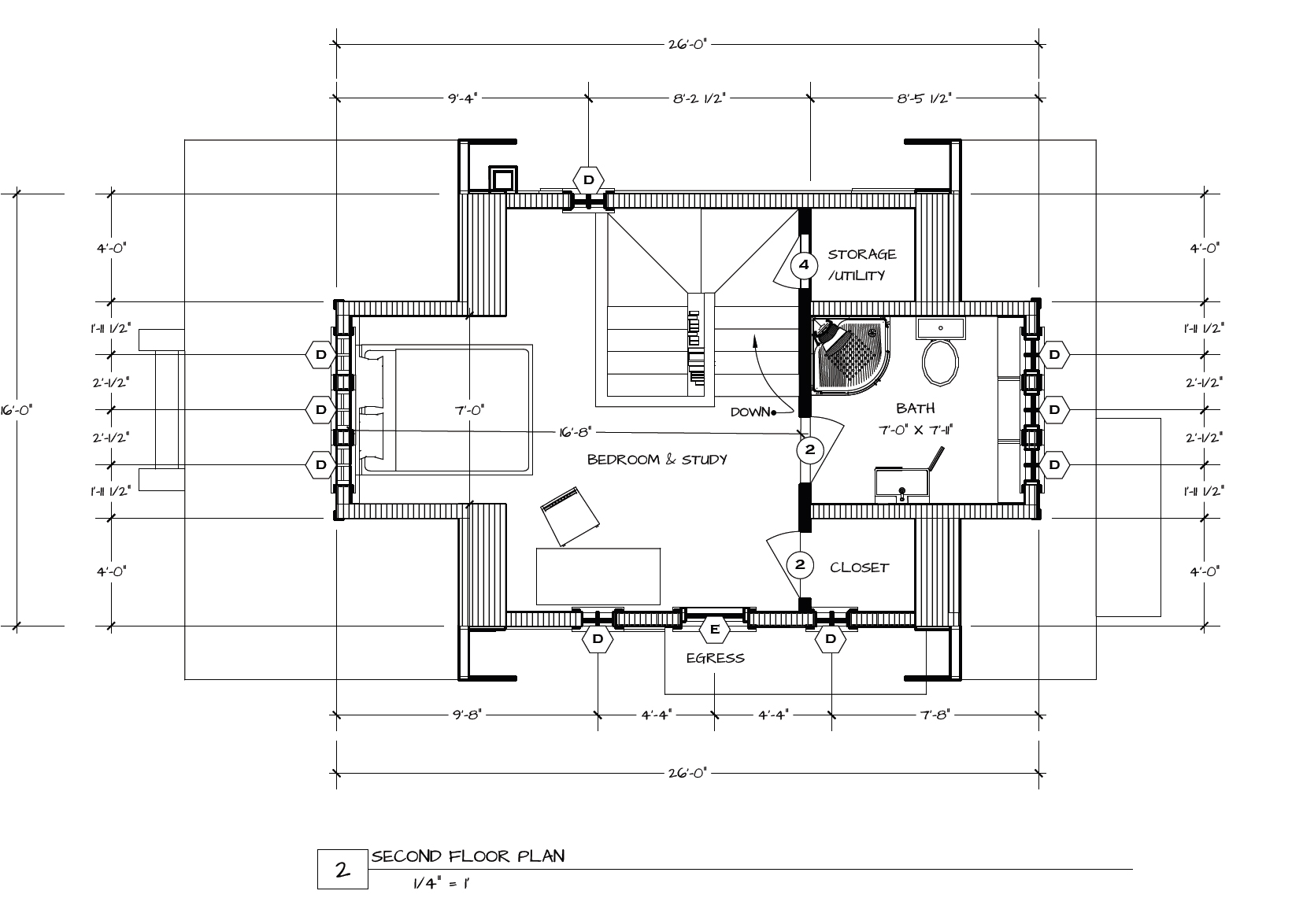 I think the second floor could be a wee bit larger. But I do love the idea of having the bed fit within the gable extension.